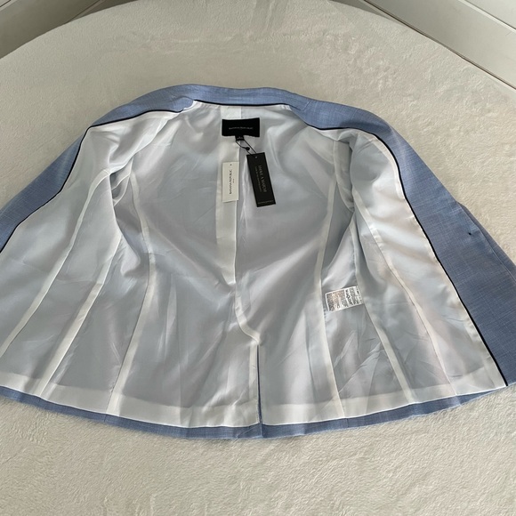Banana Republic Factory Size 4 Baby Blue Washable Blazer NWT - Picture 5 of 17
